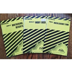 Cliff Notes (Wuthering Heights, Moby Dick, Huckleberry Finn)
